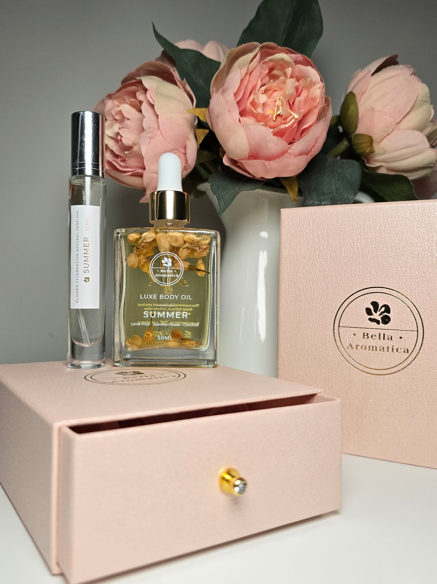 Four Season Flower Celebration Body Oil & Natural Perfume Gift Set